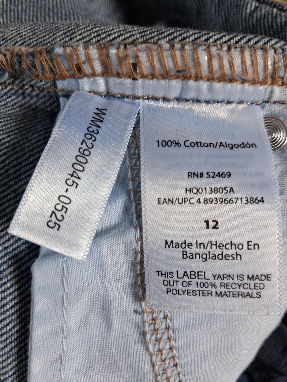 Distressed Denim Shorts Blue Girl's Size 12 NWOT - Picture 6 of 7